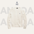 Cream Ralph Lauren Cableknit Jumper Sweater