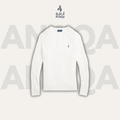 White Ralph Lauren Cableknit Jumper Sweater